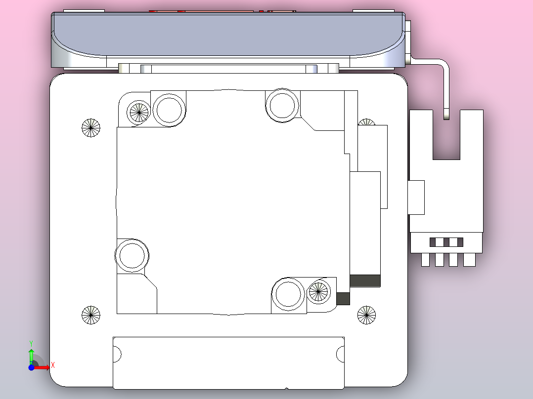 滚珠丝杠直线轴带导轨全封闭TPA-HCR-65S-1610C-L650-M-Y-P10-N3前视图