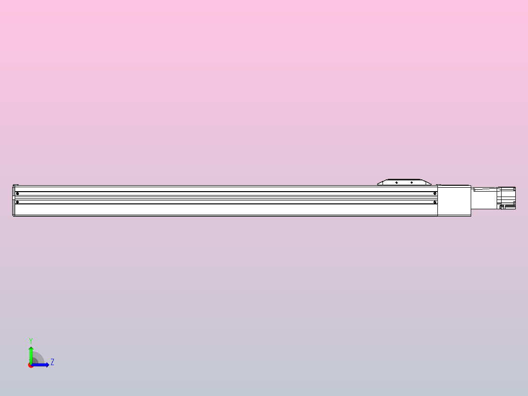 滚珠丝杠直线轴带导轨全封闭TPA-HCR-65S-1610C-L650-M-Y-P10-N3左视图