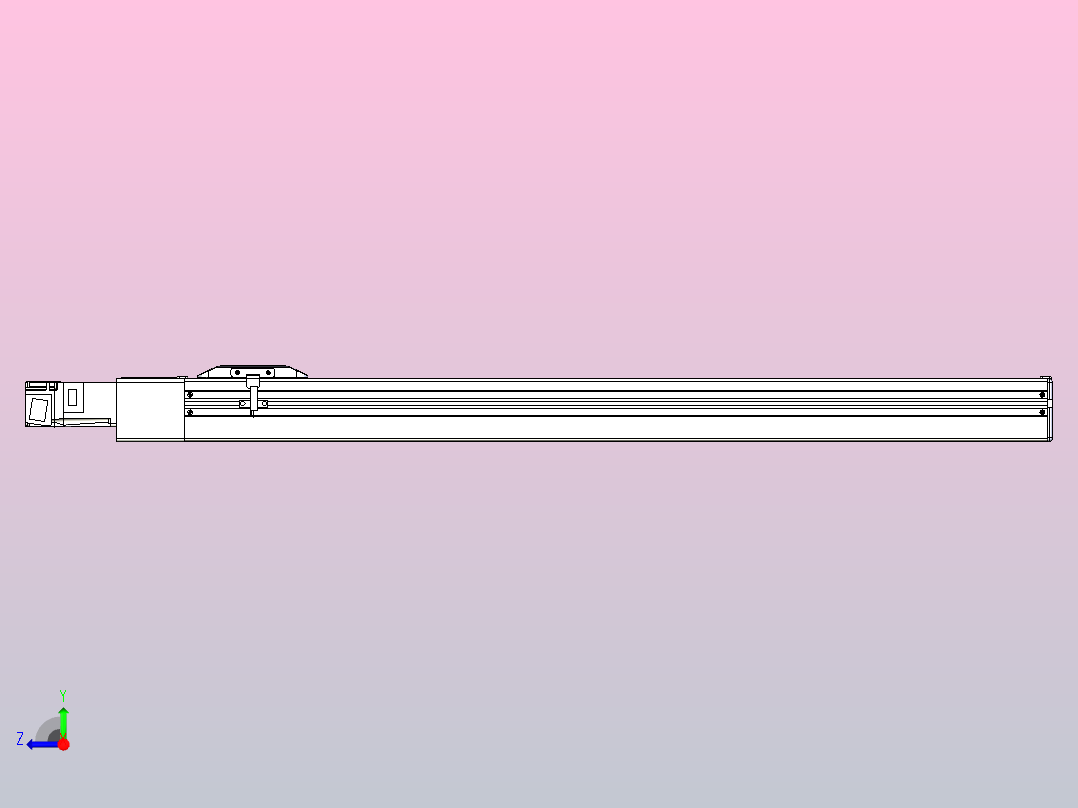 滚珠丝杠直线轴带导轨全封闭TPA-HCR-65S-1610C-L650-M-Y-P10-N3右视图