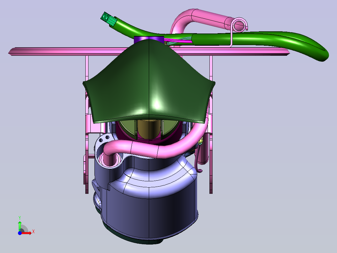 摩托车正置燃油泵总成前视图