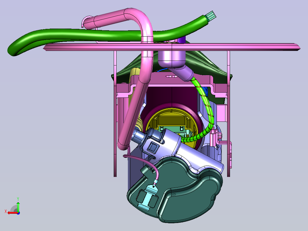 摩托车正置燃油泵总成后视图