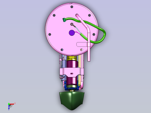 摩托车正置燃油泵总成俯视缩略图
