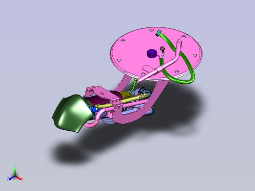 摩托车正置燃油泵总成正等轴测缩略图