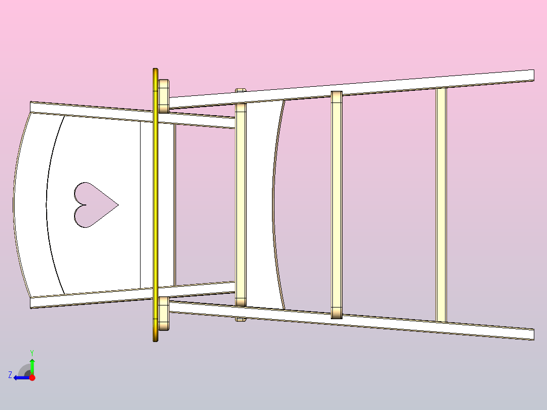 儿童餐椅3D数模图纸 STEP格式右视图