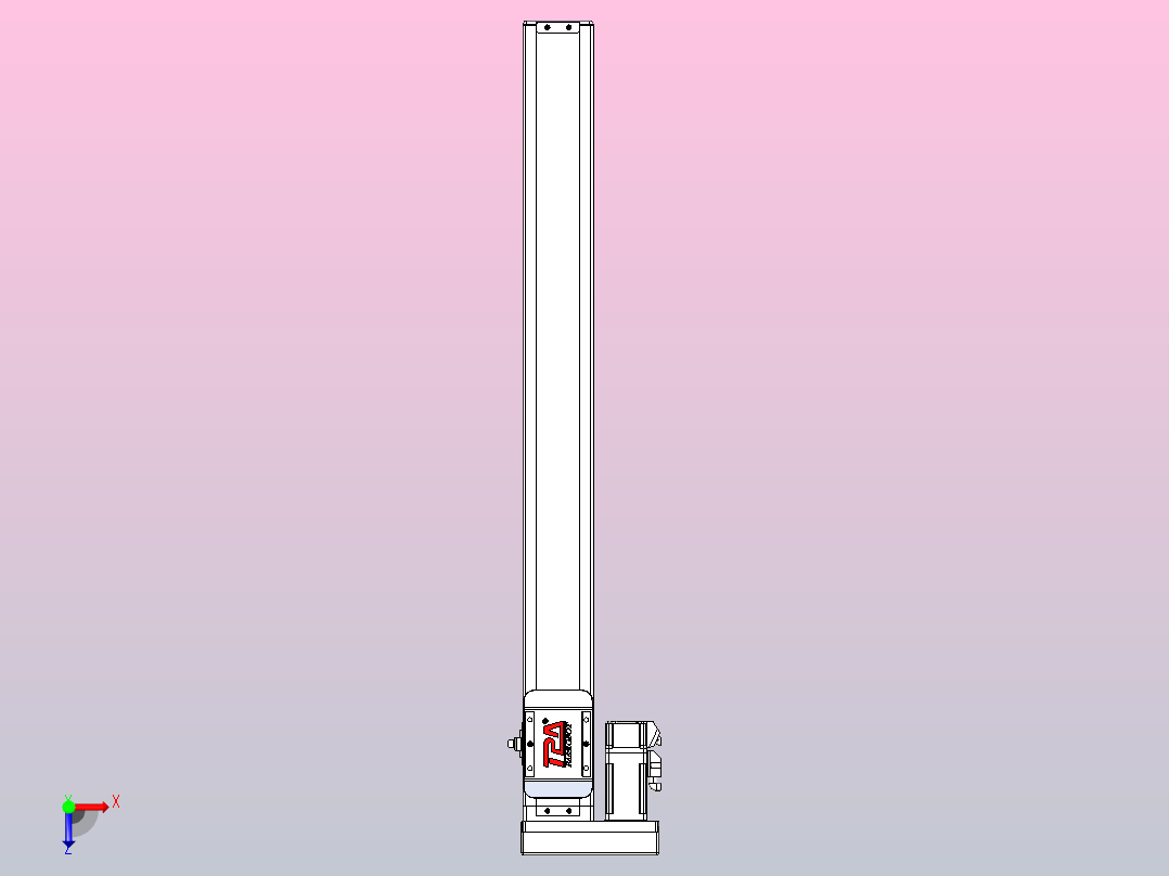 滚珠丝杠直线轴带导轨全封闭TPA-HCR-65S-1610C-L600-MR-C-P10-N3俯视图