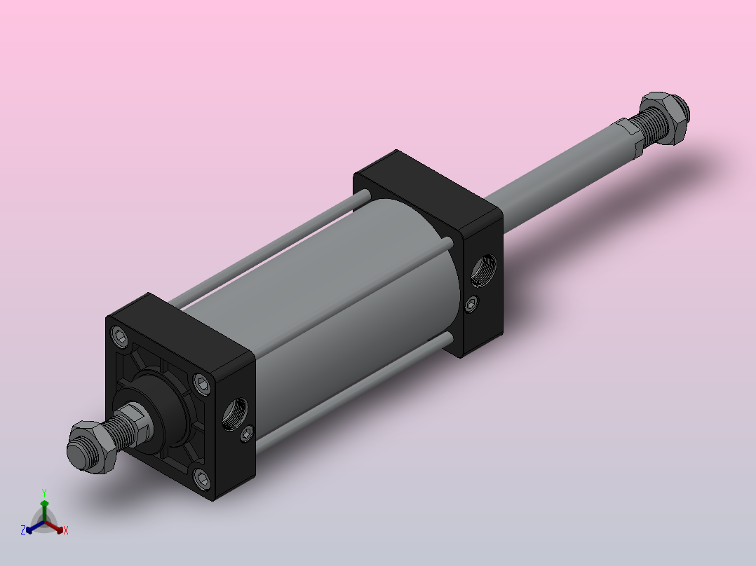 SC标准气缸系列[SCD-63X100-S]正等轴测图