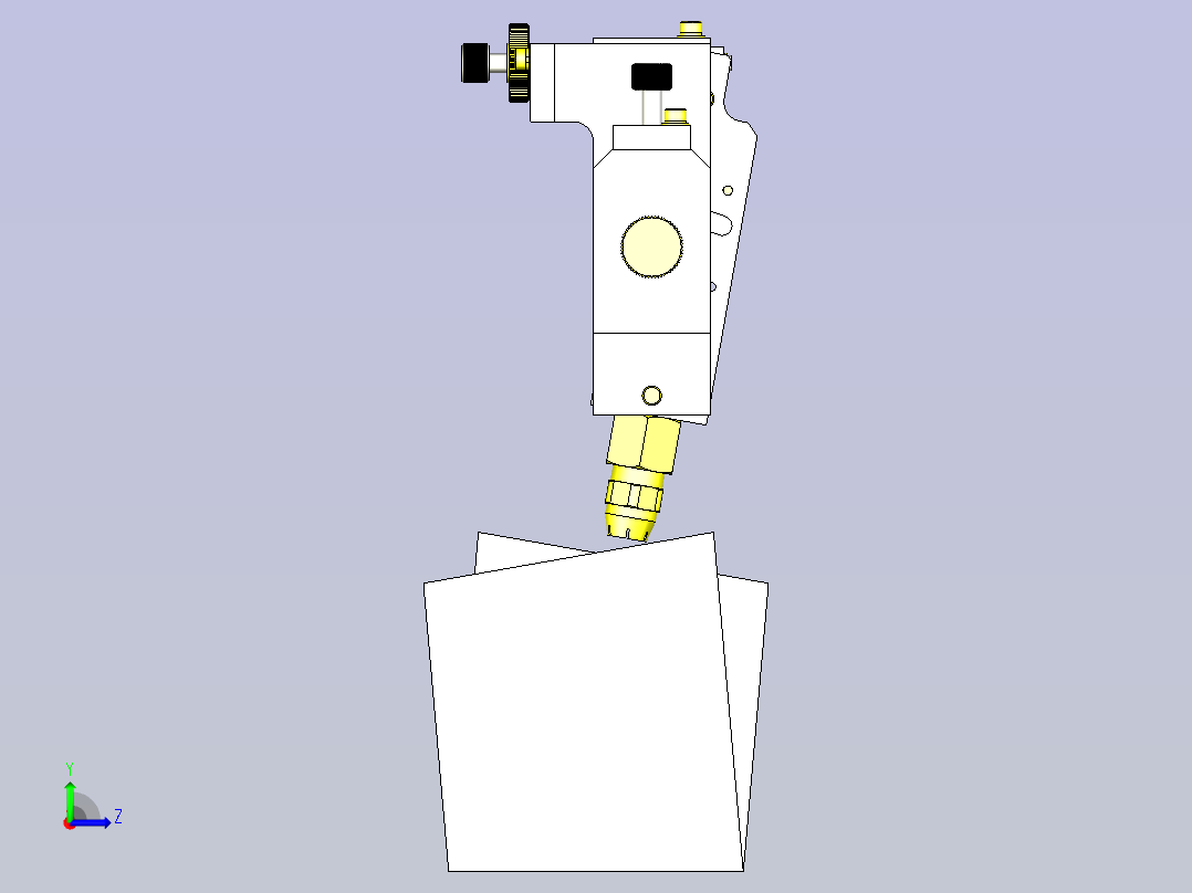一款角度调节机构3D模型左视图