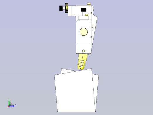 一款角度调节机构3D模型左视缩略图