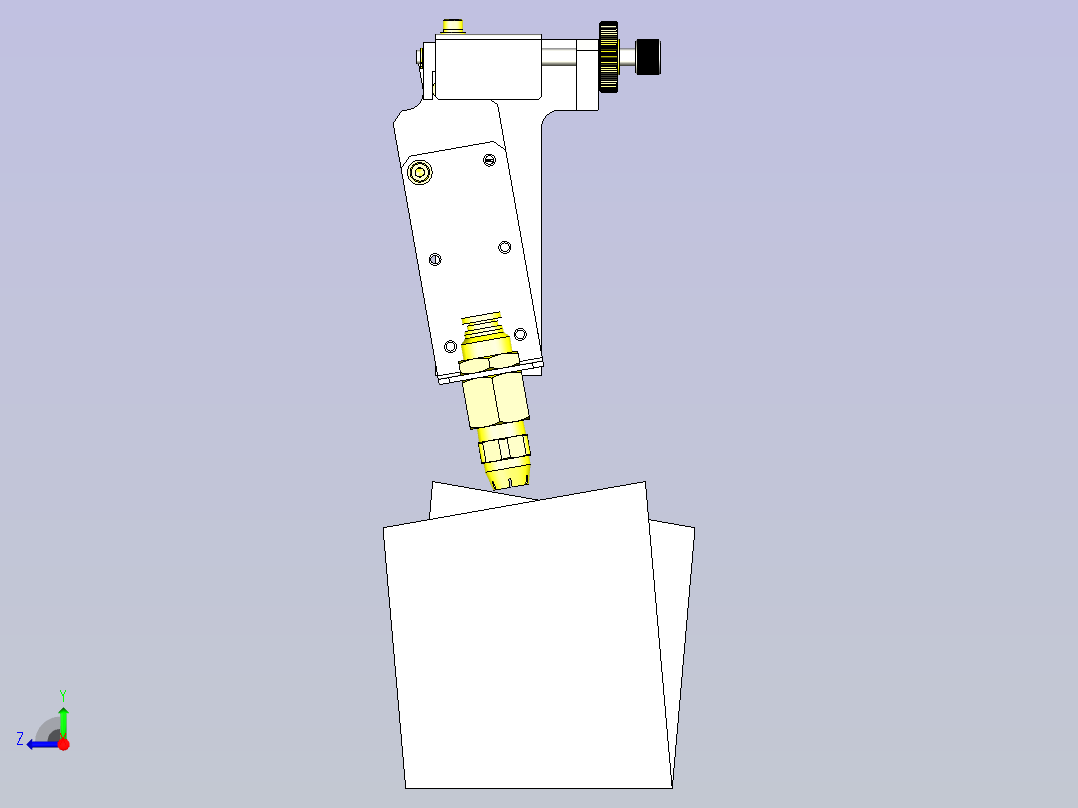 一款角度调节机构3D模型右视图