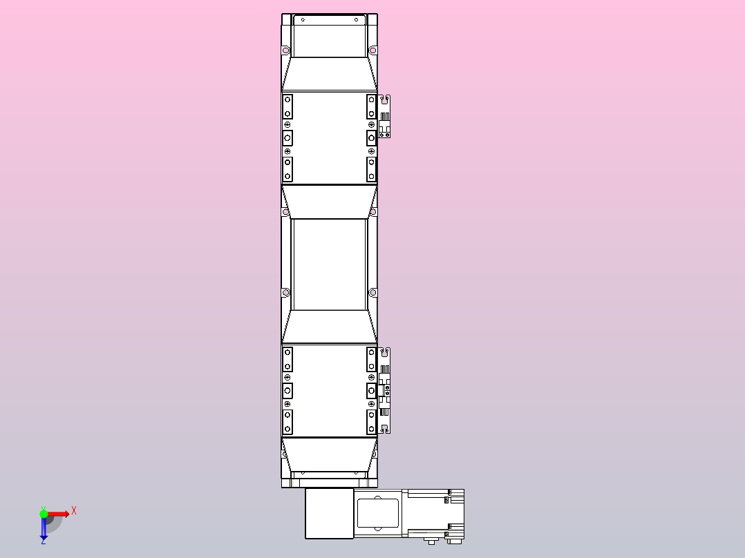皮带直线轴双滑块型TPA-GCBS-120-P70-L50-DL-M20-N3俯视图