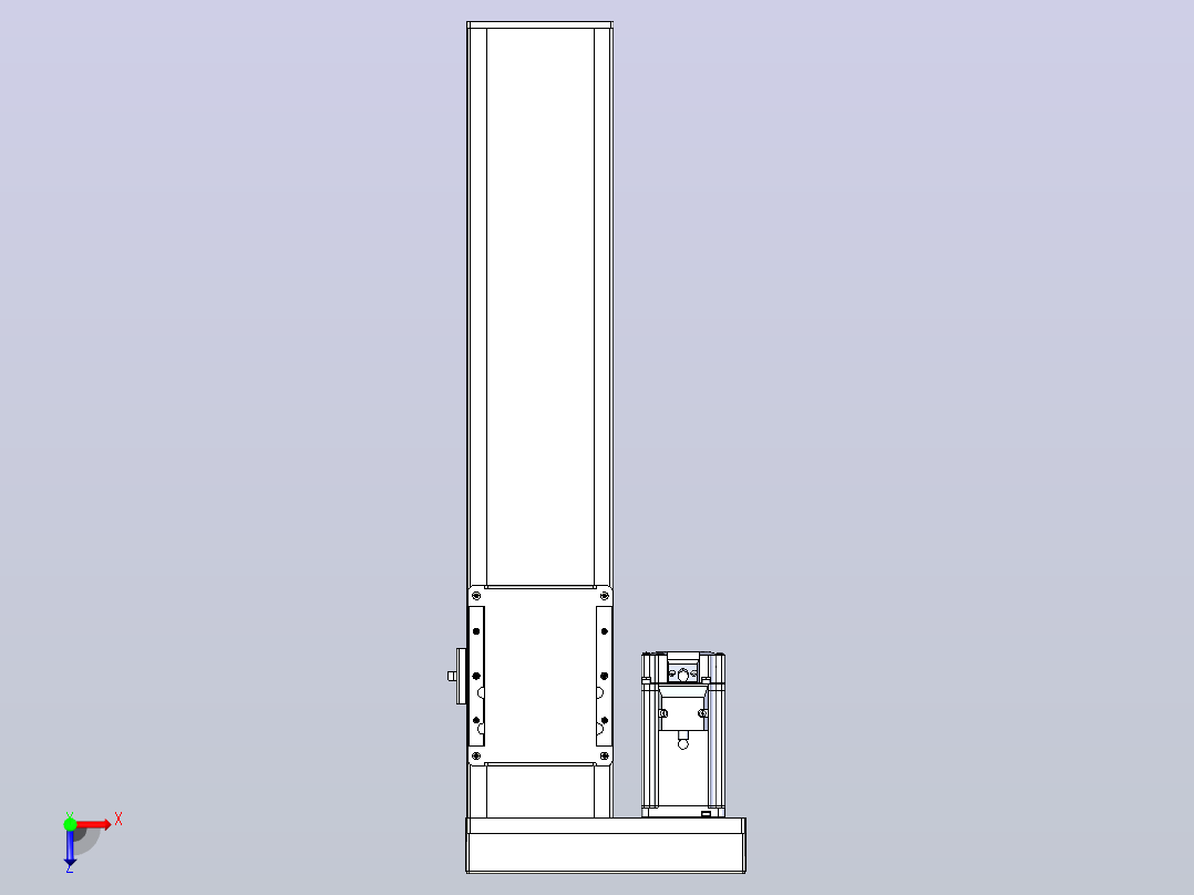 滚珠丝杠直线轴带导轨全封闭TPA-HCR-105D-1610C-L350-MR-Y-P40-N3俯视图