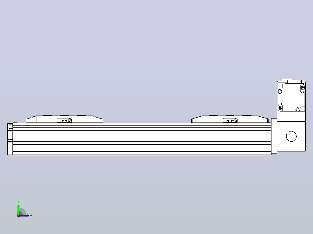 皮带直线轴双滑块型TPA-GCBS-50-P42-L50-RU-M10-N3左视图
