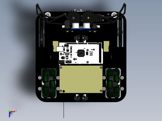 Marvin万向轮机器人车(Arduino系统)结构俯视缩略图