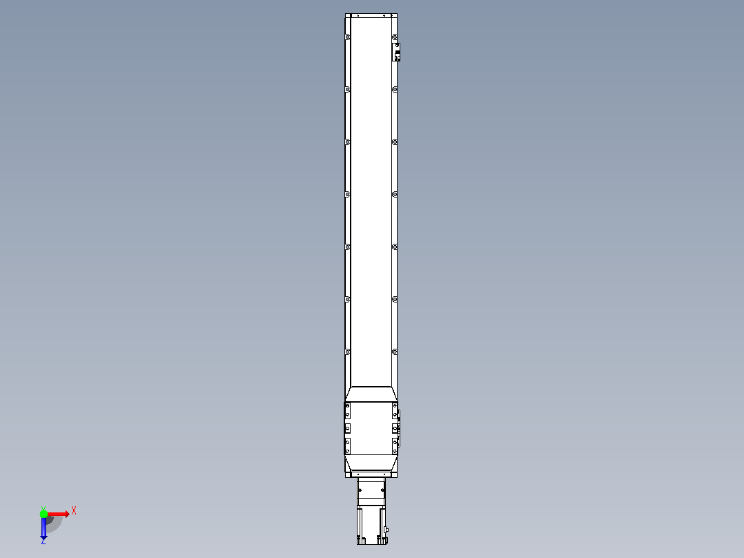 滚珠丝杠直线轴内置导轨TPA-GCR-150-2010C-L1050-M-M75-N3俯视图