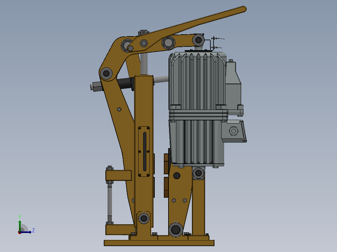 YP21系列电力液压盘式制动器YP21-500-450×30-ⅠA-CL.RL.WL.HL.H左视图