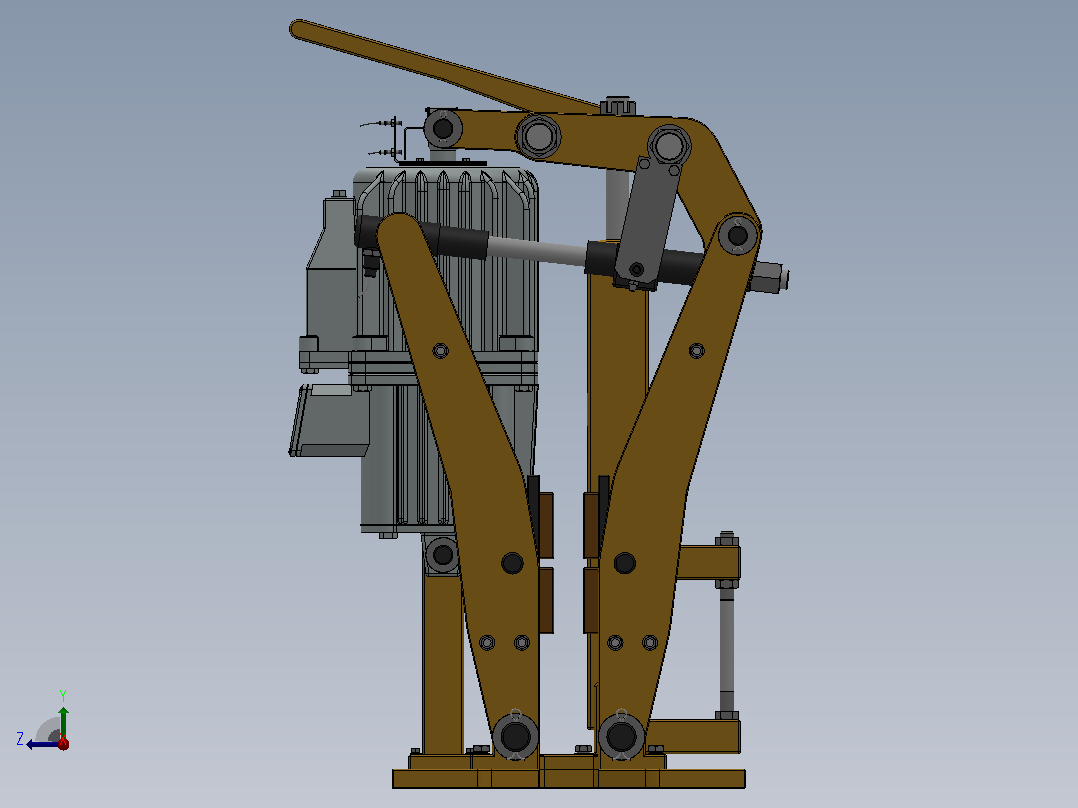 YP21系列电力液压盘式制动器YP21-500-450×30-ⅠA-CL.RL.WL.HL.H右视图