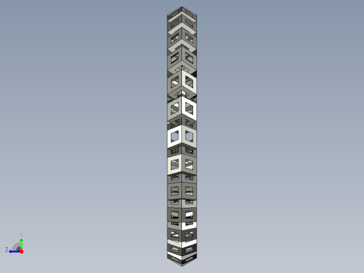 碳十二结构环链 3D模型 stl文件右视缩略图