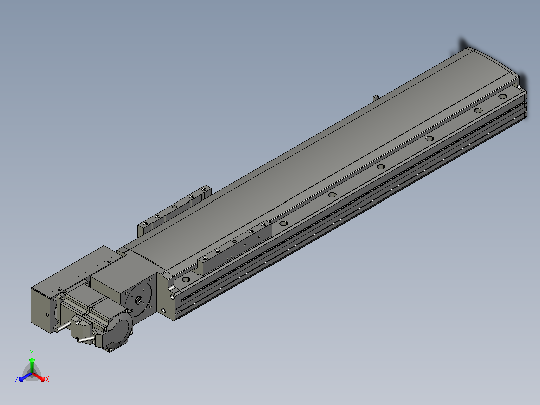 MT136BT半封闭皮带滑台[MT136BT.L100.450.L.M40.C3]正等轴测图