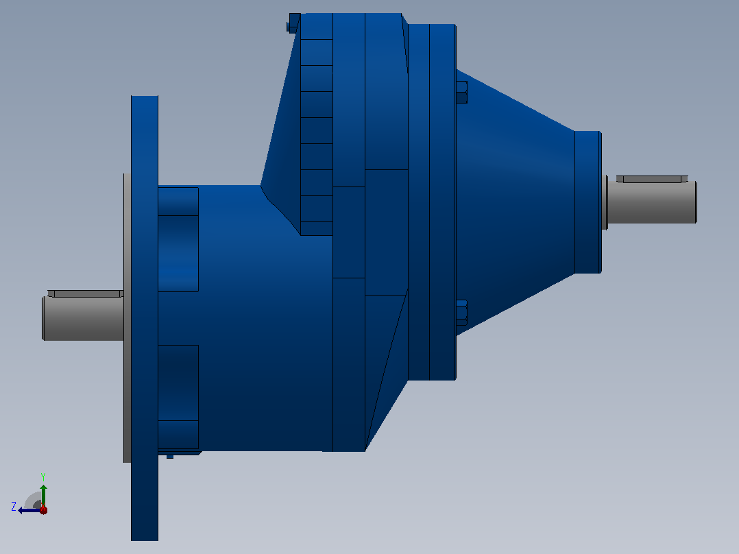 RXFS57法兰轴伸式单级斜齿轮减速机RXFS57-1.3-M1-Φ200右视图