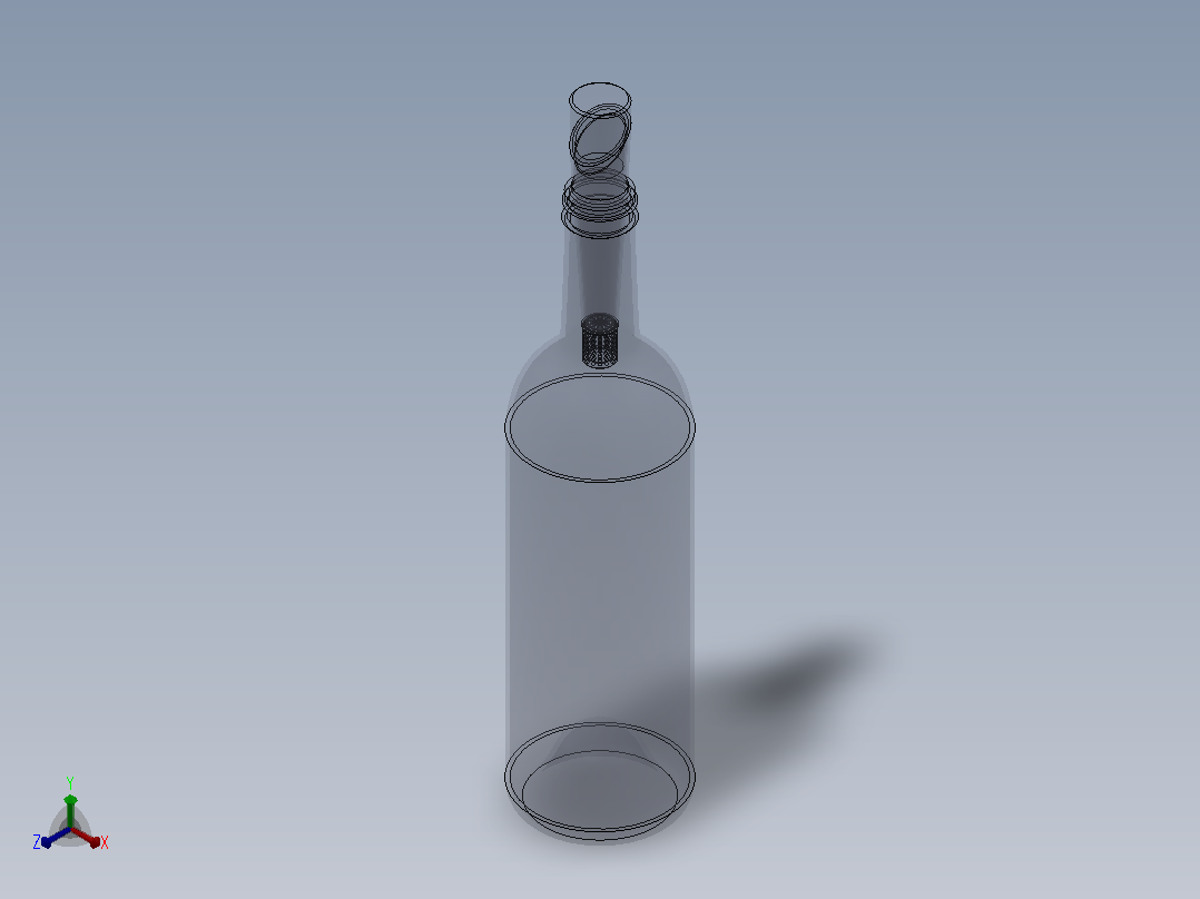 葡萄酒增氧器正等轴测图