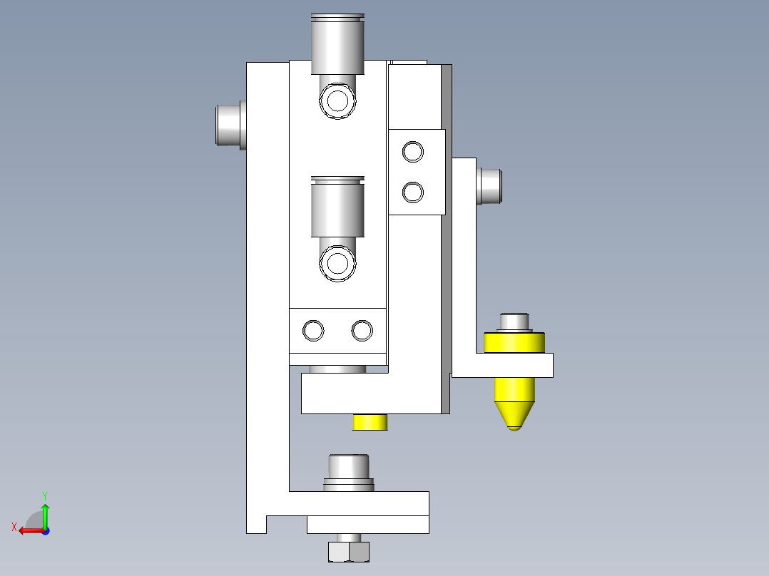 工件台弹起机后视图