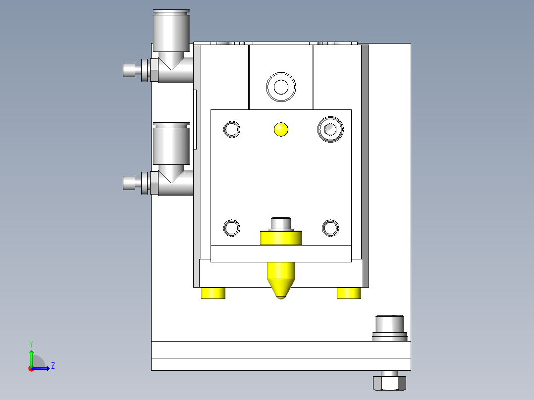 工件台弹起机左视图