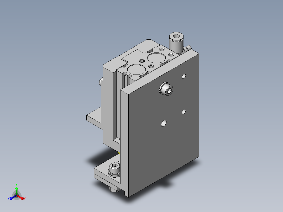 工件台弹起机正等轴测图