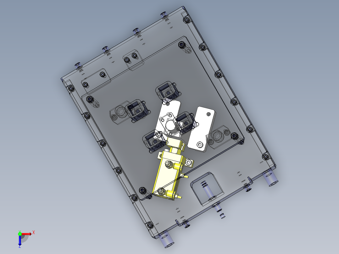 上推定位用支承机构俯视图