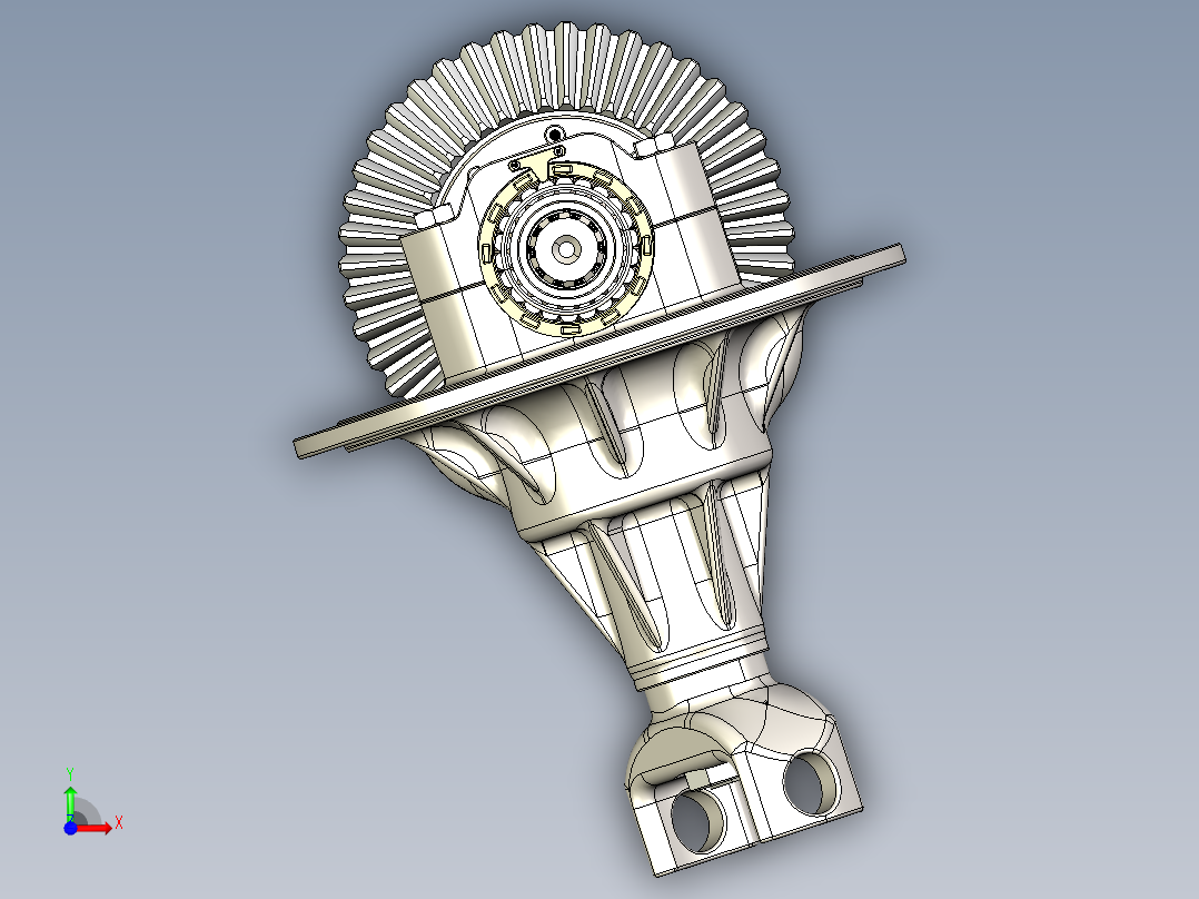 齿轮差速器STP前视图