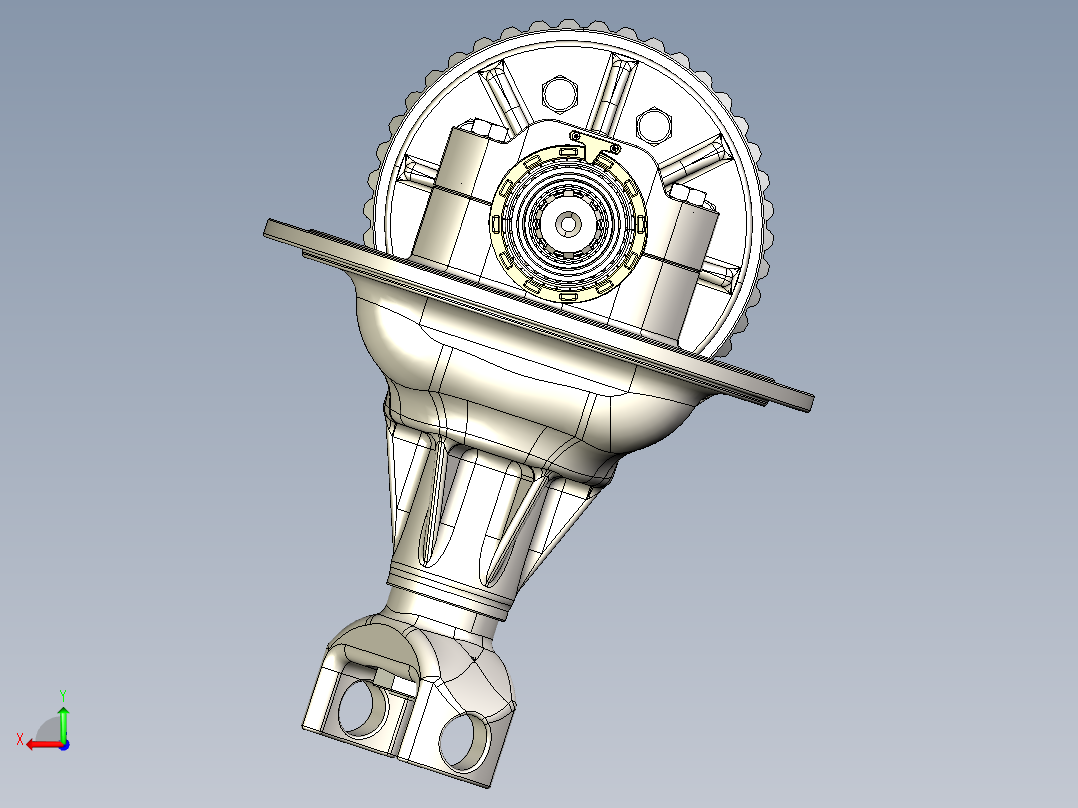 齿轮差速器STP后视图