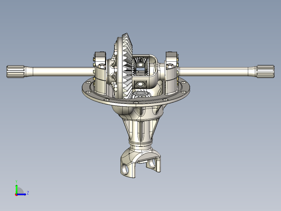 齿轮差速器STP左视图