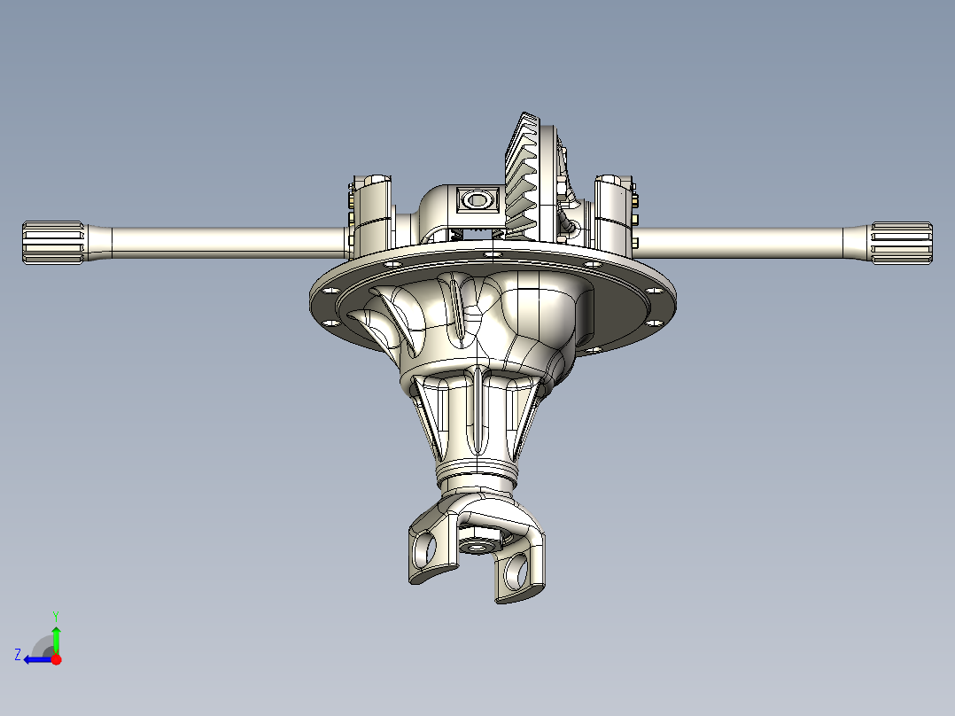 齿轮差速器STP右视图
