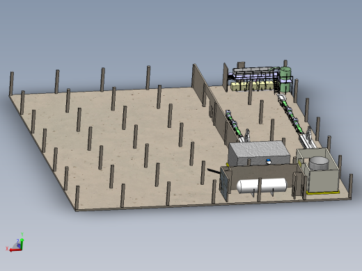 虾处理流水线模型3D图纸 Solidworks设计 附IGS