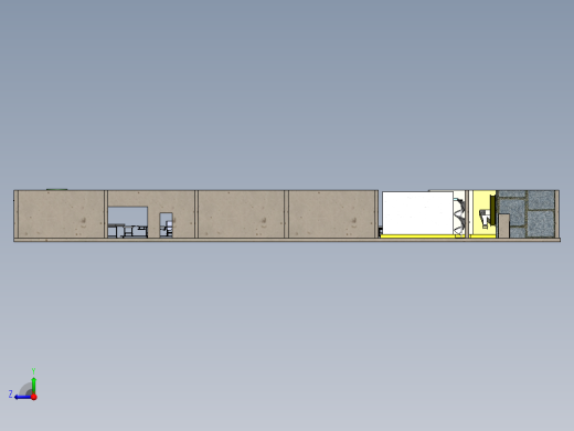 虾处理流水线模型3D图纸 Solidworks设计 附IGS右视缩略图
