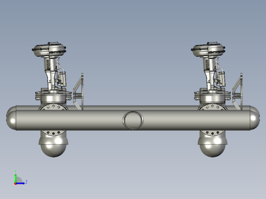 压力控制站设备3D模型左视缩略图