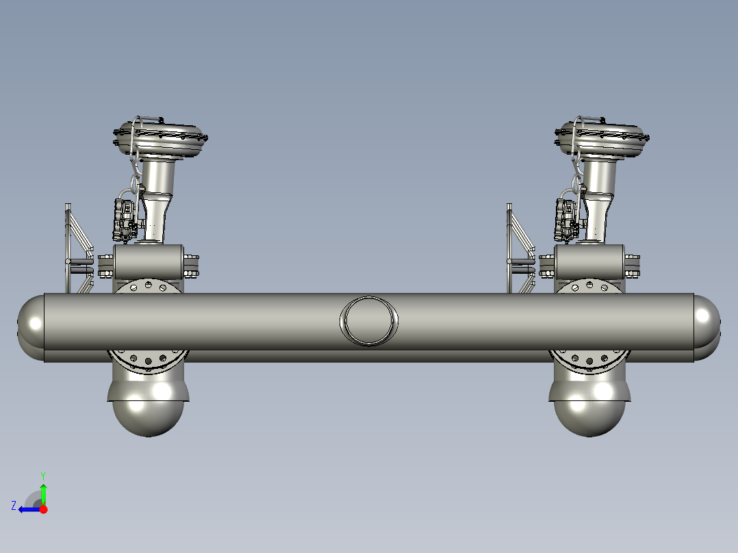 压力控制站设备3D模型右视图