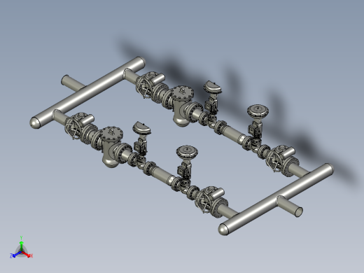 压力控制站设备3D模型正等轴测缩略图