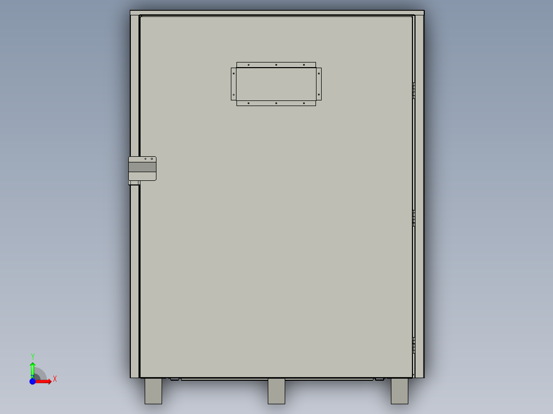 一种衣物收集箱3D模型前视图