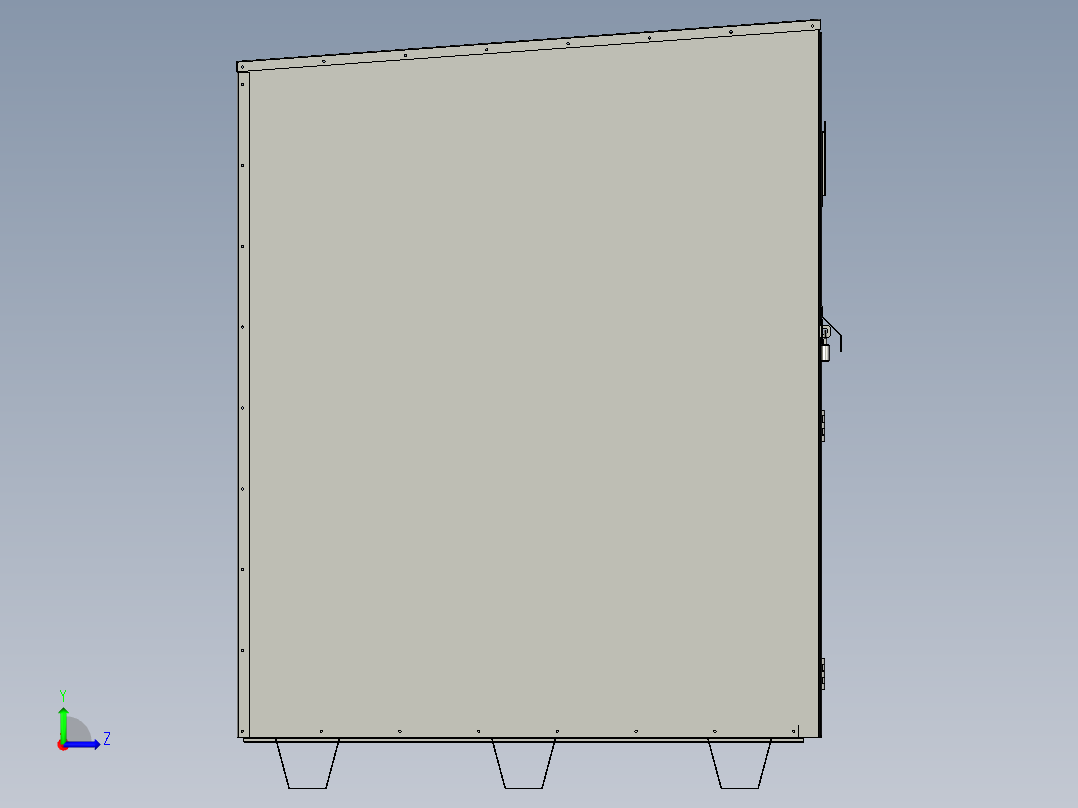 一种衣物收集箱3D模型左视图