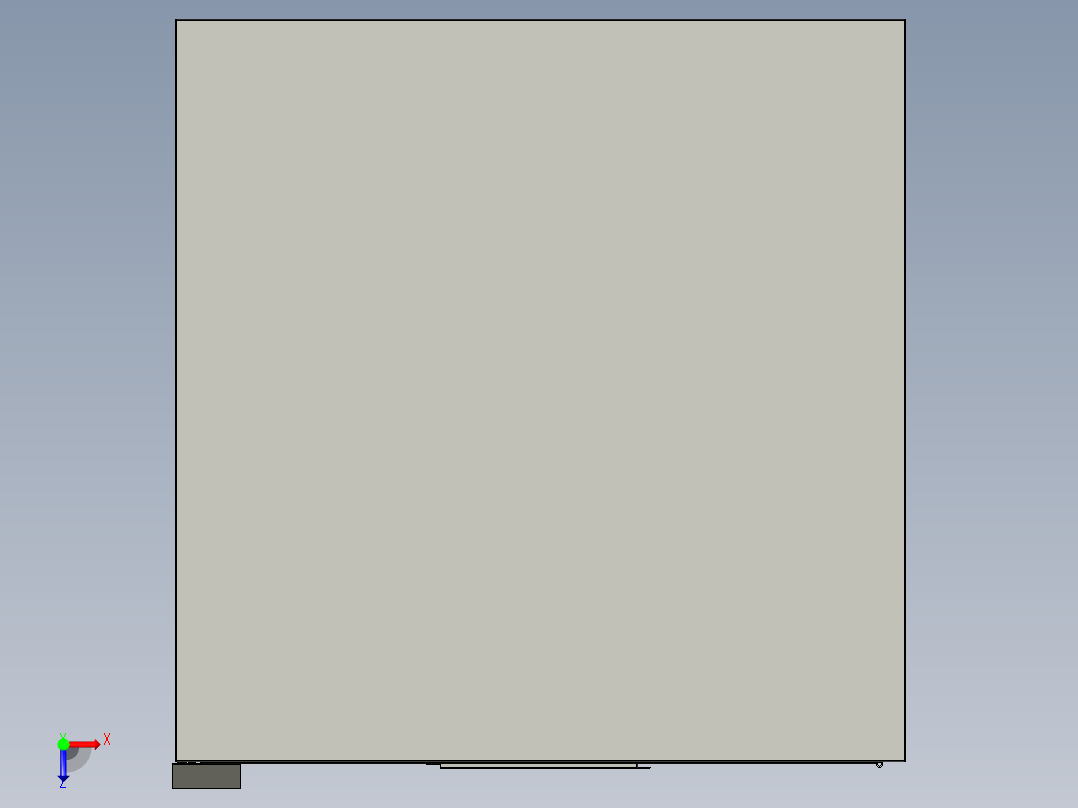 一种衣物收集箱3D模型俯视图