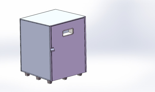 一种衣物收集箱3D模型缩略图