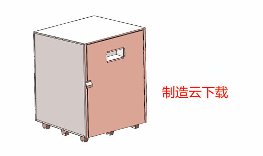 一种衣物收集箱3D模型缩略图
