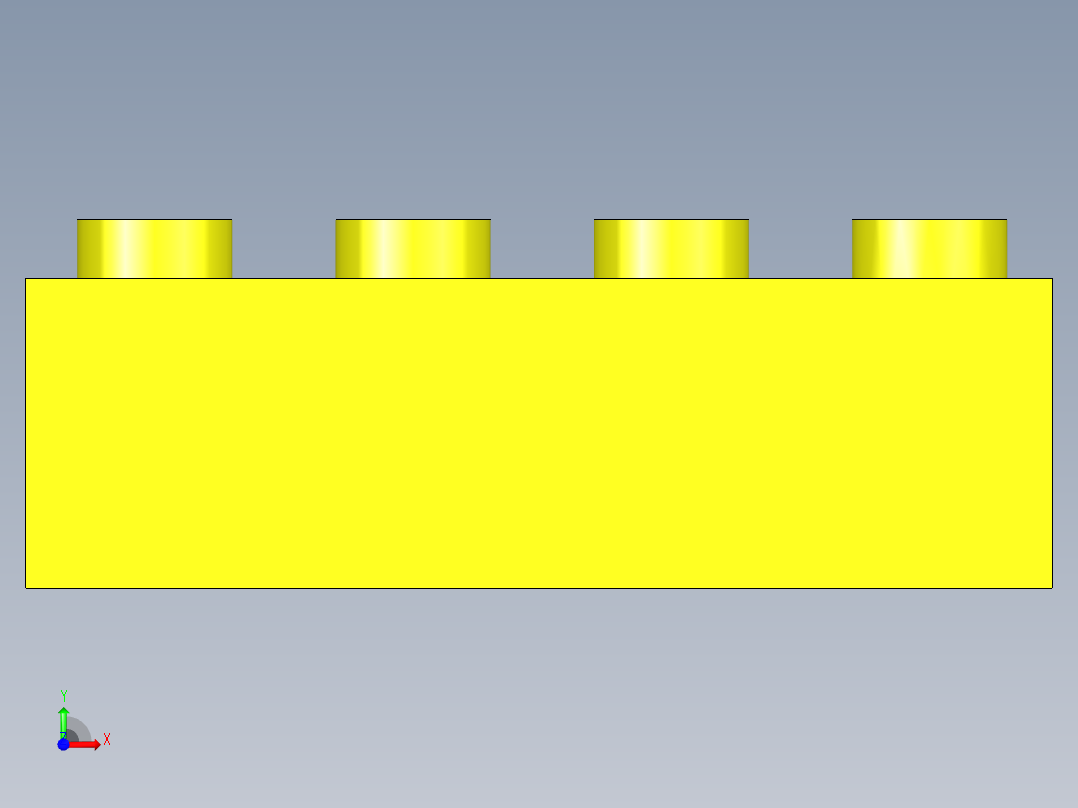 乐高积木做的砖块前视图