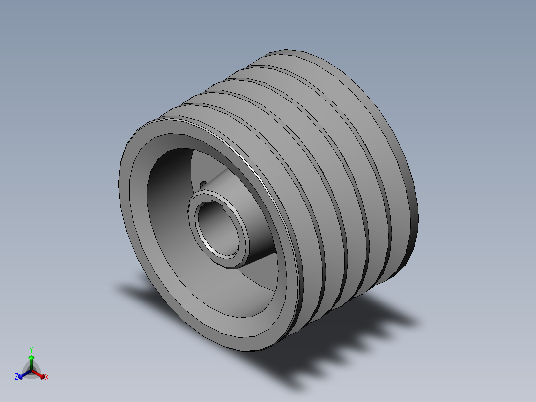 同步带轮设计正等轴测图