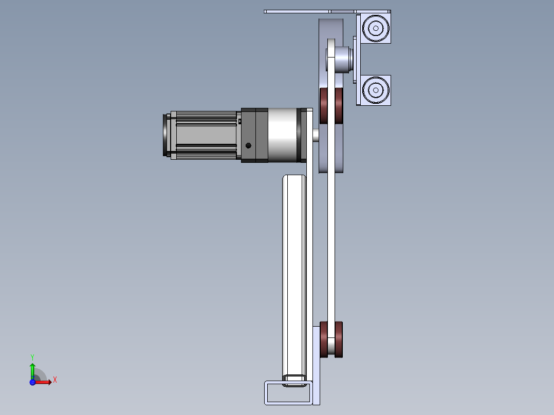 凸轮连杆移栽机械手3d图纸 凸轮机构 横向机械移栽机SW机构3d模型前视图