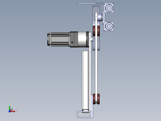 凸轮连杆移栽机械手3d图纸 凸轮机构 横向机械移栽机SW机构3d模型前视缩略图