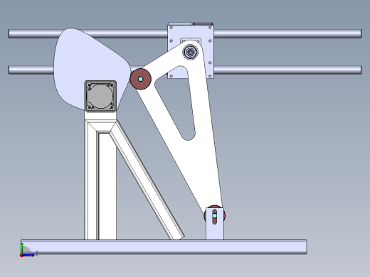 凸轮连杆移栽机械手3d图纸 凸轮机构 横向机械移栽机SW机构3d模型左视缩略图