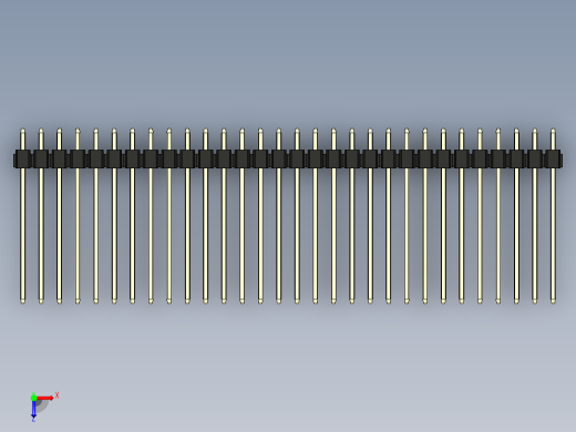 彩色公头100mil（2.54mm）系列-DS1021_black_2x30p_100mil_Type19_rev1.0俯视缩略图