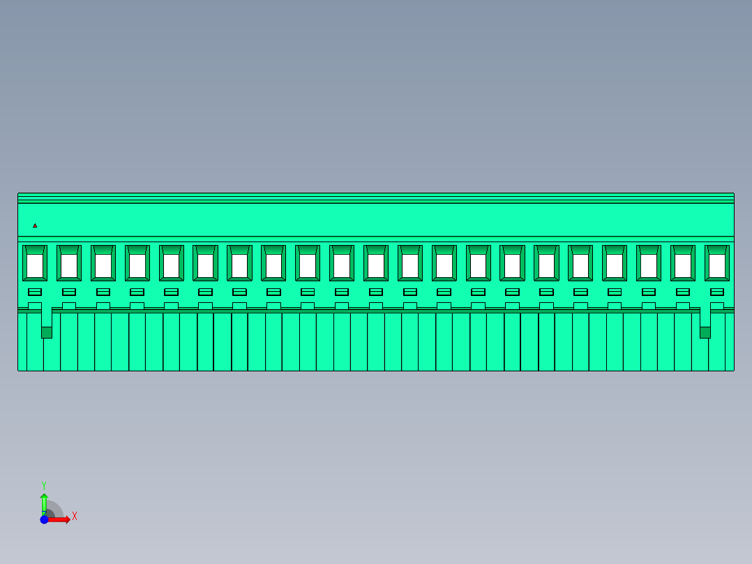 DEGSON 2EDG 系列 5.0mm 可插拔接线端子组-2EDGKA-5.0-21P-14-00AH前视图