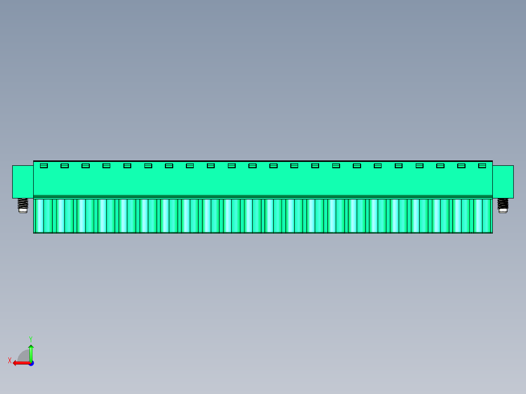 DEGSON 2EDG（M） 系列 5.0mm 螺丝锁紧可插拔接线端子组-2EDGKM-5.0-22P-14-00AH后视图